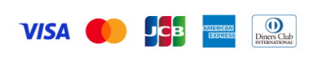 支払い方法：VISA、MasterCard、JCB、American Express、diners club